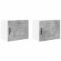 Mueble de Cocina con puerta 2 pcs Gris Concreto 50 x 31 x 40 cm en Armarios de cocina | Comprar online en Foru.es