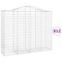 Cestas gaviones 12 uds forma de arco hierro 200x50x160/180 cm de vidaXL, Maceteros y jardineras - Ref: Foro24-3145713, Precio...