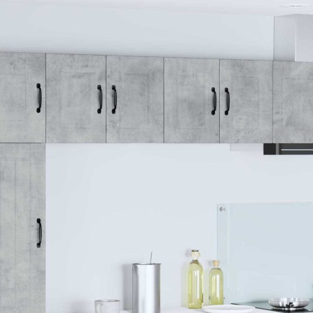 Mueble de Cocina con puerta 2 pcs Gris Concreto 60 x 31 x 40 cm en Armarios de cocina | Comprar online en Foru.es
