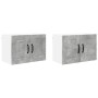 Mueble de Cocina con puerta 2 pcs Gris Concreto 60 x 31 x 40 cm en Armarios de cocina | Comprar online en Foru.es