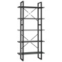 Estantería de 5 niveles madera de ingeniería gris 80x30x175 cm en Librerías y estanterías | Comprar online en Foru.es