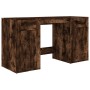 Escritorio con armario contrachapada roble ahumado de vidaXL, Escritorios - Ref: Foro24-3185436, Precio: 143,02 €, Descuento: %