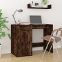 Escritorio con armario contrachapada roble ahumado de vidaXL, Escritorios - Ref: Foro24-3185436, Precio: 143,02 €, Descuento: %