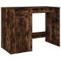 Escritorio con armario contrachapada roble ahumado de vidaXL, Escritorios - Ref: Foro24-3185436, Precio: 143,02 €, Descuento: %