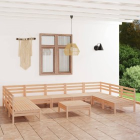 Juego muebles de jardín 10 piezas madera maciza pino de vidaXL, Conjuntos de jardín - Ref: Foro24-3083419, Precio: 409,02 €, ...