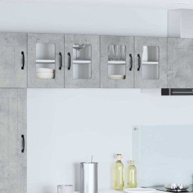Mueble de Cocina con puerta 2 pcs Gris Concreto 60 x 31 x 40 cm en Armarios de cocina | Comprar online en Foru.es