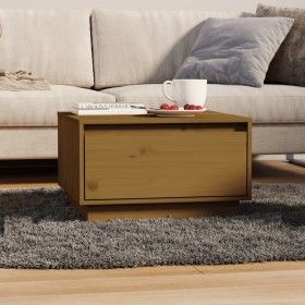 Mesa de centro madera maciza de pino marrón miel 55x56x32 cm de vidaXL, Mesas de centro - Ref: Foro24-813408, Precio: 56,79 €...