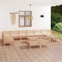 Juego de muebles de jardín 13 piezas madera maciza de pino de vidaXL, Conjuntos de jardín - Ref: Foro24-3083459, Precio: 570,...