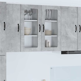 Mueble de Cocina con puerta 2 pcs Gris Concreto 40 x 31 x 80 cm en Armarios de cocina | Comprar online en Foru.es