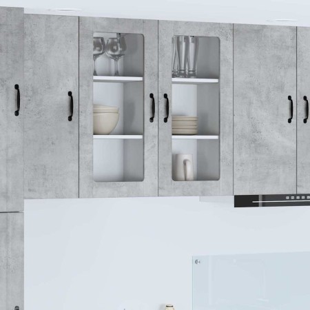 Mueble de Cocina con puerta 2 pcs Gris Concreto 40 x 31 x 80 cm en Armarios de cocina | Comprar online en Foru.es