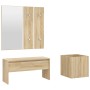 Juego de muebles de recibidor madera contrachapada roble Sonoma en Bancos para recibidores y almacenamiento | Comprar online en 