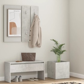 Juego de muebles recibidor madera contrachapada hormigón gris en Bancos para recibidores y almacenamiento | Comprar online en Fo