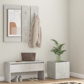Juego de muebles recibidor madera contrachapada hormigón gris en Bancos para recibidores y almacenamiento | Comprar online en Fo