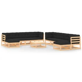 Garden furniture 11 pcs anthracite cushions solid pine wood by vidaXL, Garden sets - Ref: Foro24-3083894, Price: 829,46 €, Di...