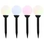 Lámparas solares esféricas de exterior 4 uds LED RGB 15 cm de vidaXL, Iluminación de exterior - Ref: Foro24-44457, Precio: 46...