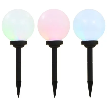 Lámparas solares esféricas de exterior 3 uds LED RGB 20 cm de vidaXL, Iluminación de exterior - Ref: Foro24-44458, Precio: 53...