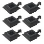 Lámparas solares de exterior LED cuadradas 6 uds 12 cm negro de vidaXL, Iluminación de exterior - Ref: Foro24-44468, Precio: ...