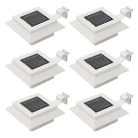 Lámparas solares de exterior LED cuadradas 6 uds 12 cm blanco de vidaXL, Iluminación de exterior - Ref: Foro24-44469, Precio:...