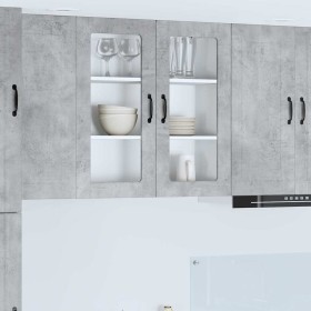 Mueble de Cocina con estante Gris Concreto 80 x 31 x 80 cm en Armarios de cocina | Comprar online en Foru.es