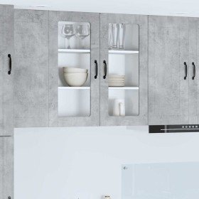 Mueble de Cocina con estante Gris Concreto 80 x 31 x 80 cm en Armarios de cocina | Comprar online en Foru.es