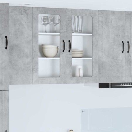 Mueble de Cocina con estante Gris Concreto 80 x 31 x 80 cm en Armarios de cocina | Comprar online en Foru.es