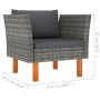 Set de muebles de jardín 7 pzas ratán sintético eucalipto gris en Conjuntos de jardín | Comprar online en Foru.es