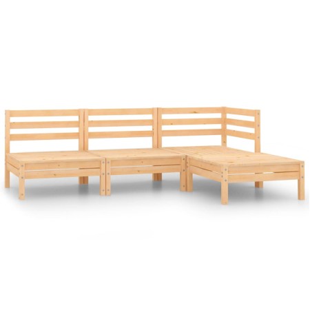 Juego de muebles de jardín 4 piezas madera maciza de pino de vidaXL, Conjuntos de jardín - Ref: Foro24-806617, Precio: 182,30...