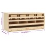 Ponedero para gallinas 4 compartimentos madera pino 106x40x45cm de vidaXL, Incubadoras de huevos - Ref: Foro24-170658, Precio...