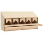 Ponedero para gallinas 5 compartimentos madera pino 117x33x54cm de vidaXL, Incubadoras de huevos - Ref: Foro24-170659, Precio...