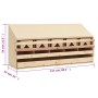 Ponedero para gallinas 5 compartimentos madera pino 117x33x54cm de vidaXL, Incubadoras de huevos - Ref: Foro24-170659, Precio...