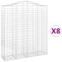 Cestas de gaviones 8 uds forma de arco hierro 200x50x220/240 cm de vidaXL, Maceteros y jardineras - Ref: Foro24-3145772, Prec...