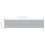 Toldo lateral retráctil para patio gris 140x600 cm de vidaXL, Sombrillas - Ref: Foro24-313373, Precio: 85,52 €, Descuento: %