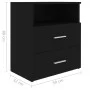 Mesita de noche negra 50x32x60 cm de vidaXL, Mesitas de noche - Ref: Foro24-803274, Precio: 50,17 €, Descuento: %