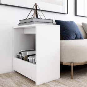 Mesa auxiliar de madera contrachapada blanco 50x26x50 cm de vidaXL, Mesas auxiliares - Ref: Foro24-806687, Precio: 28,68 €, D...