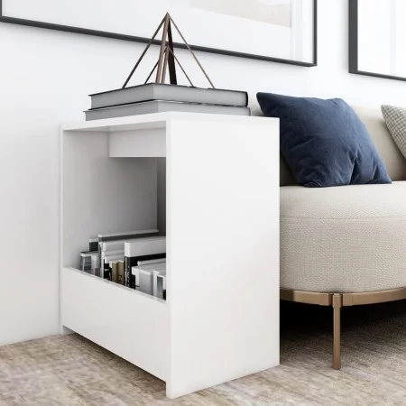 Mesa auxiliar de madera contrachapada blanco 50x26x50 cm de vidaXL, Mesas auxiliares - Ref: Foro24-806687, Precio: 29,45 €, D...