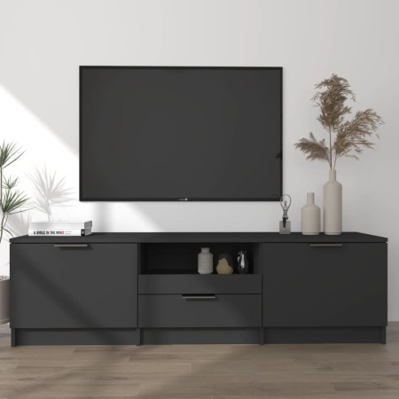 Mueble para TV madera contrachapada negro 140x35x40 cm de vidaXL, Muebles TV - Ref: Foro24-811449, Precio: 85,00 €, Descuento: %