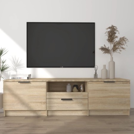 Mueble de TV madera contrachapada roble Sonoma 140x35x40 cm de vidaXL, Muebles TV - Ref: Foro24-811451, Precio: 89,58 €, Desc...