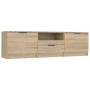 Mueble de TV madera contrachapada roble Sonoma 140x35x40 cm de vidaXL, Muebles TV - Ref: Foro24-811451, Precio: 89,58 €, Desc...