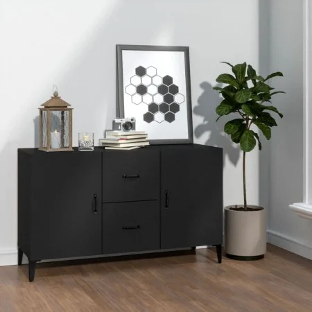 Black engineered wood sideboard 100x36x60 cm by vidaXL, Sideboards - Ref: Foro24-812520, Price: 89,20 €, Discount: %