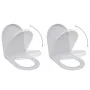 Asientos inodoro con tapas cierre suave 2 uds plástico blanco de vidaXL, Asientos de inodoros y bidés - Ref: Foro24-275928, P...