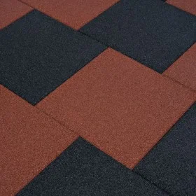Fallschutz aus Gummifliesen, 18 Stück, 50 x 50 x 3 cm, rot von vidaXL, Böden und Teppiche - Ref: Foro24-276271, Preis: 261,41...