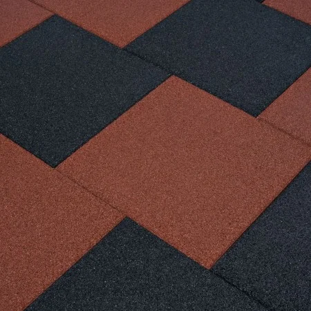 Rubber tiles fall protection 18 units 50x50x3cm red by vidaXL, Floors and carpets - Ref: Foro24-276271, Price: 261,41 €, Disc...