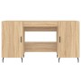 Escritorio madera de ingeniería roble Sonoma 140x50x75 cm de vidaXL, Escritorios - Ref: Foro24-829567, Precio: 120,15 €, Desc...