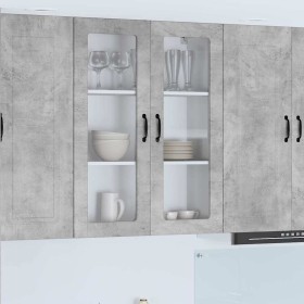 Armario de cocina mural Gris Concreto 80 x 31 x 100 cm en Armarios de cocina | Comprar online en Foru.es