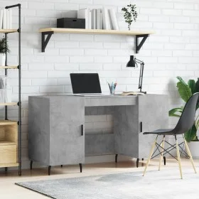 Escritorio madera de ingeniería gris hormigón 140x50x75 cm de vidaXL, Escritorios - Ref: Foro24-829568, Precio: 118,64 €, Des...