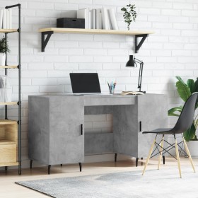 Escritorio madera de ingeniería gris hormigón 140x50x75 cm de vidaXL, Escritorios - Ref: Foro24-829568, Precio: 120,09 €, Des...