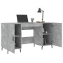 Escritorio madera de ingeniería gris hormigón 140x50x75 cm de vidaXL, Escritorios - Ref: Foro24-829568, Precio: 120,09 €, Des...