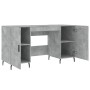 Escritorio madera de ingeniería gris hormigón 140x50x75 cm de vidaXL, Escritorios - Ref: Foro24-829568, Precio: 120,09 €, Des...