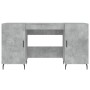 Escritorio madera de ingeniería gris hormigón 140x50x75 cm de vidaXL, Escritorios - Ref: Foro24-829568, Precio: 120,09 €, Des...