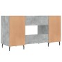 Escritorio madera de ingeniería gris hormigón 140x50x75 cm de vidaXL, Escritorios - Ref: Foro24-829568, Precio: 120,09 €, Des...